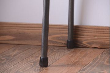 アンティーク家具　アンティーク　天板一枚板!シンプルな横長鉄脚テーブル(2)