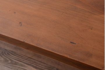 アンティーク家具　アンティーク　天板一枚板!シンプルな横長鉄脚テーブル(3)