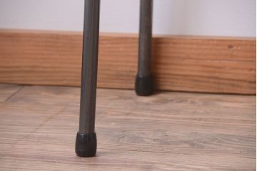 アンティーク家具　アンティーク　天板一枚板!シンプルな横長鉄脚テーブル(3)