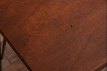 アンティーク家具　アンティーク　天板一枚板!シンプルな横型鉄脚テーブル(1)