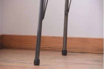 アンティーク家具　アンティーク　天板一枚板!シンプルな横型鉄脚テーブル(2)