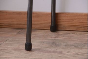 アンティーク家具　アンティーク　天板一枚板!シンプルな横型鉄脚テーブル(3)