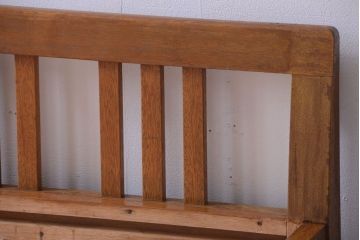アンティーク家具　アンティーク　古い木のレトロなベッドフレーム(1)