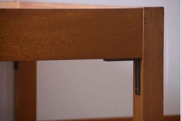 レトロ家具　昭和期　古い木のレトロなベッドフレーム(2)