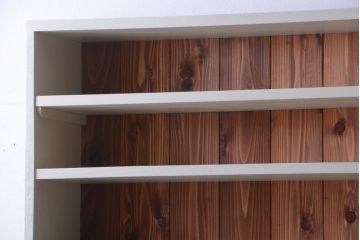 アンティーク家具　アンティーク　店舗什器におすすめ!大きなペイント陳列棚(収納棚)(1)