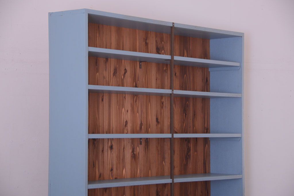 アンティーク家具　アンティーク　店舗什器におすすめ!大きなペイント陳列棚(収納棚)(2)