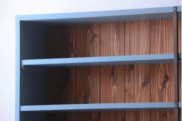 アンティーク家具　アンティーク　店舗什器におすすめ!大きなペイント陳列棚(収納棚)(2)