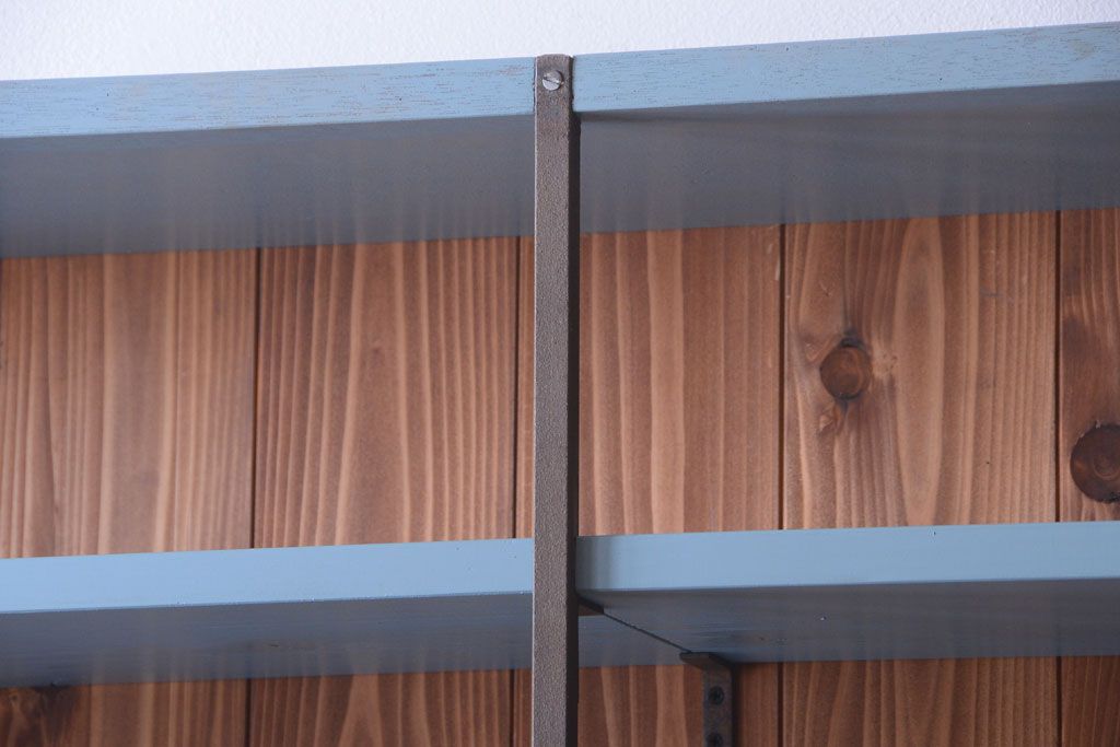 アンティーク家具　アンティーク　店舗什器におすすめ!大きなペイント陳列棚(収納棚)(2)