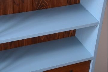 アンティーク家具　アンティーク　店舗什器におすすめ!大きなペイント陳列棚(収納棚)(2)