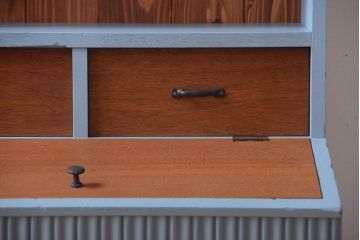 アンティーク家具　アンティーク　店舗什器におすすめ!大きなペイント陳列棚(収納棚)(2)