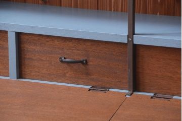 アンティーク家具　アンティーク　店舗什器におすすめ!大きなペイント陳列棚(収納棚)(2)