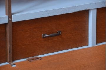 アンティーク家具　アンティーク　店舗什器におすすめ!大きなペイント陳列棚(収納棚)(2)