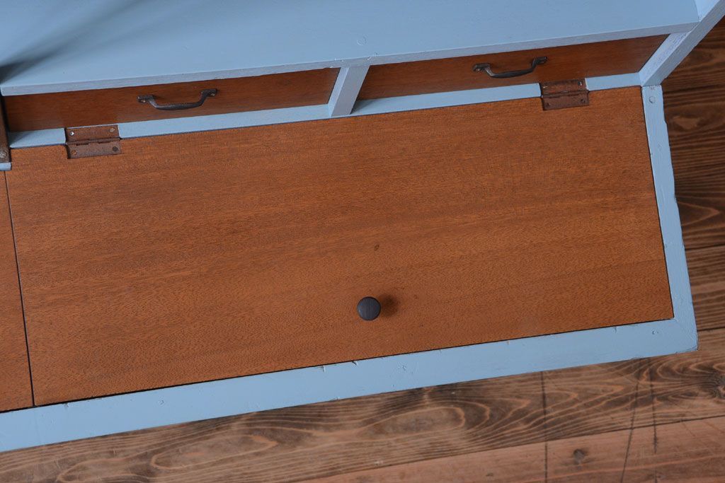 アンティーク家具　アンティーク　店舗什器におすすめ!大きなペイント陳列棚(収納棚)(2)