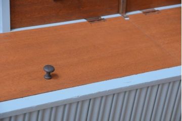 アンティーク家具　アンティーク　店舗什器におすすめ!大きなペイント陳列棚(収納棚)(2)