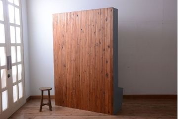 アンティーク家具　アンティーク　店舗什器におすすめ!大きなペイント陳列棚(収納棚)(2)