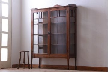 アンティーク家具　大正ロマン　日本製　象嵌入り!アンティーク高級収納棚