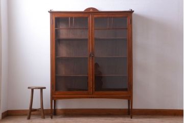 アンティーク家具　大正ロマン　日本製　象嵌入り!アンティーク高級収納棚