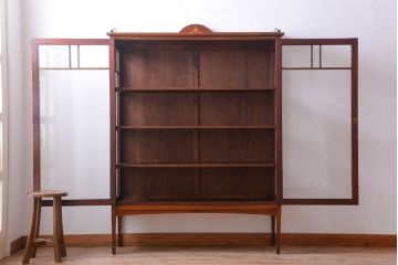 アンティーク家具　大正ロマン　日本製　象嵌入り!アンティーク高級収納棚