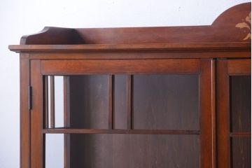 アンティーク家具　大正ロマン　日本製　象嵌入り!アンティーク高級収納棚