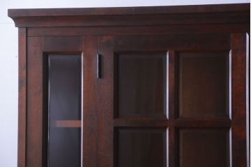 中古　北海道民芸家具　大きな食器棚(カップボード)