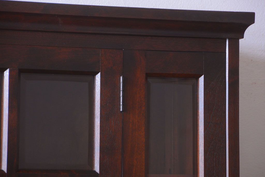 中古　北海道民芸家具　大きな食器棚(カップボード)