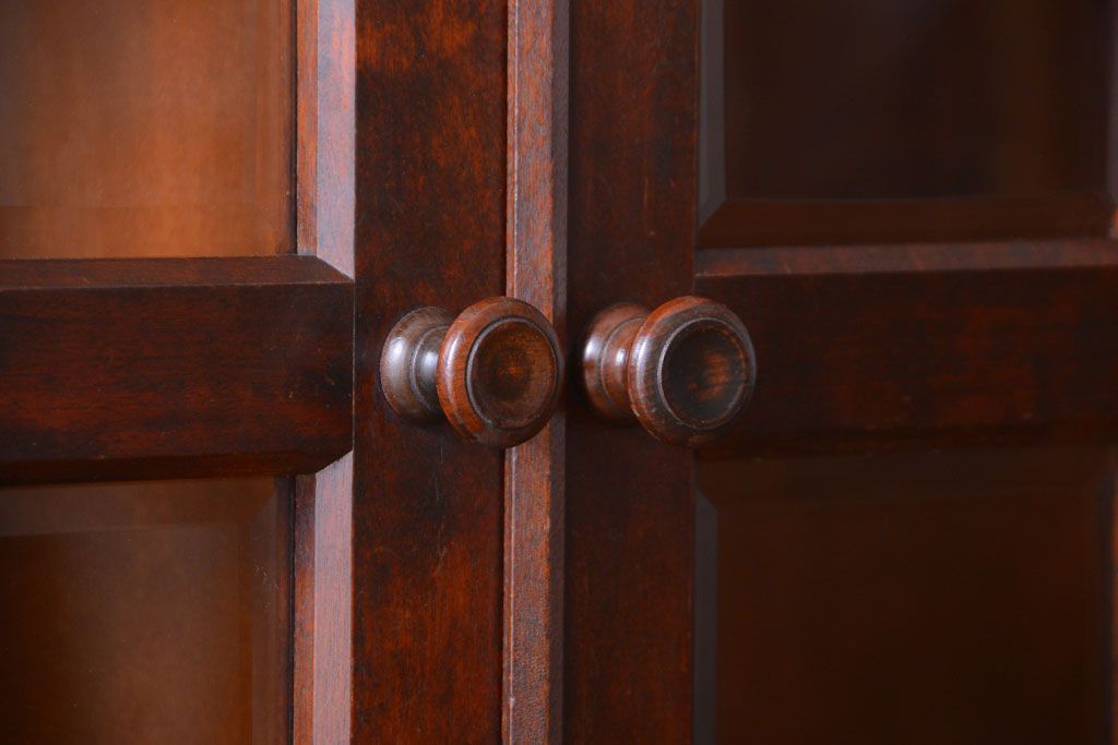 中古　北海道民芸家具　大きな食器棚(カップボード)