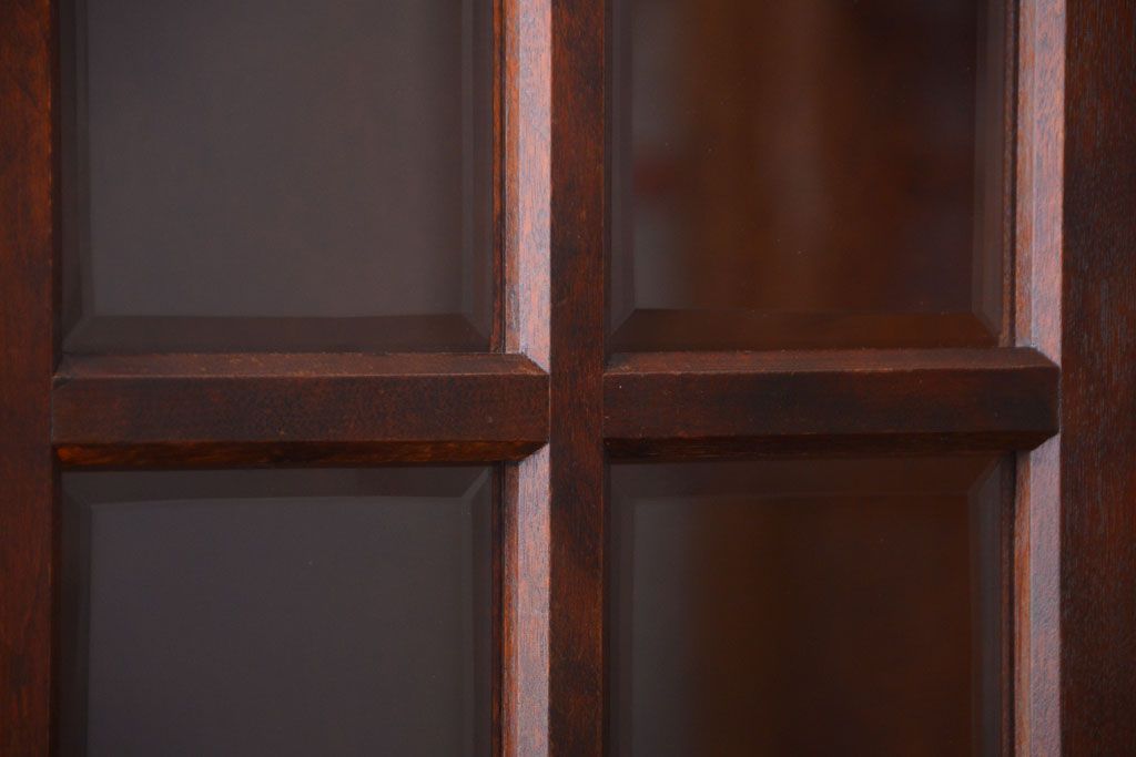 中古　北海道民芸家具　大きな食器棚(カップボード)