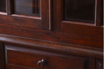 中古　北海道民芸家具　大きな食器棚(カップボード)