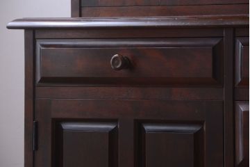 中古　北海道民芸家具　大きな食器棚(カップボード)