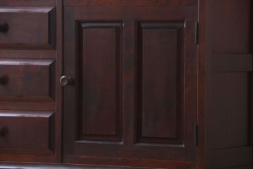 中古　北海道民芸家具　大きな食器棚(カップボード)