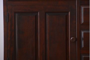 中古　北海道民芸家具　大きな食器棚(カップボード)