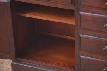 中古　北海道民芸家具　大きな食器棚(カップボード)