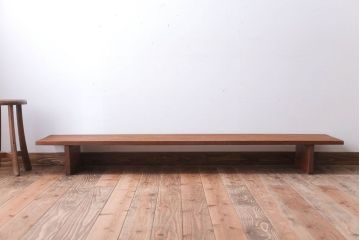 アンティーク家具　和製アンティーク　古い木が味わい深い天板一枚板の裁ち板(2)