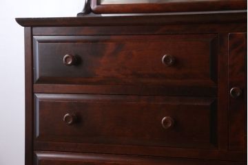 中古　北海道民芸家具 シックなドレッサー(定価約30万円)(2)