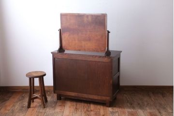 中古　北海道民芸家具 シックなドレッサー(定価約30万円)(2)