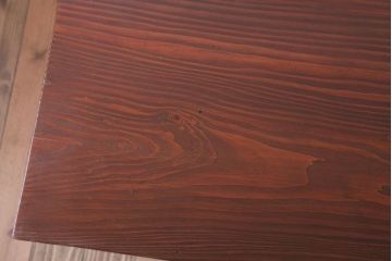 アンティーク家具　アンティーク　天板無垢板の鉄脚テーブル(机・デスク)