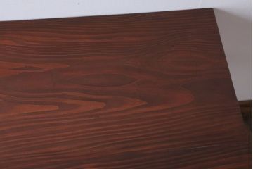 アンティーク家具　アンティーク　天板無垢板の鉄脚テーブル(机・デスク)