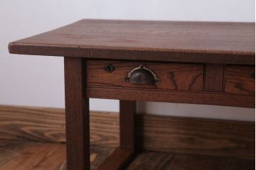 アンティーク家具　和製アンティーク　引き出し2杯付き!小さな文机