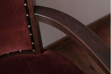 アンティーク家具　和製アンティーク　古い木製のアーム付き回転椅子