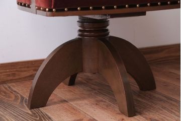アンティーク家具　和製アンティーク　古い木製のアーム付き回転椅子