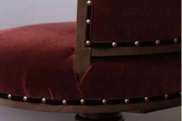 アンティーク家具　和製アンティーク　古い木製のアーム付き回転椅子