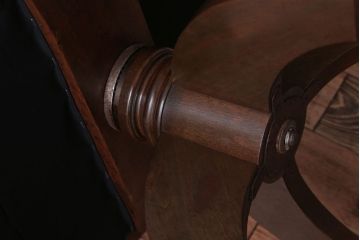 アンティーク家具　和製アンティーク　古い木製のアーム付き回転椅子