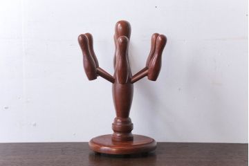 アンティーク雑貨　ビンテージ　古い木のレトロなスリッパラック