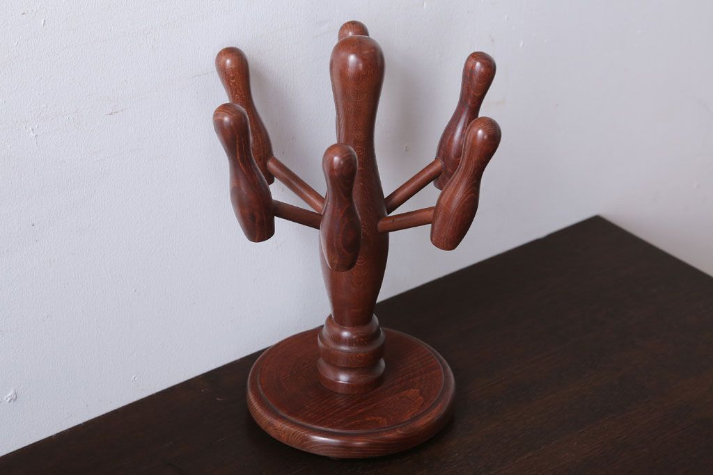 アンティーク雑貨　ビンテージ　古い木のレトロなスリッパラック