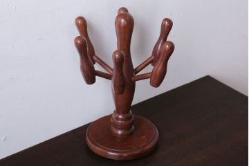 アンティーク雑貨　ビンテージ　古い木のレトロなスリッパラック