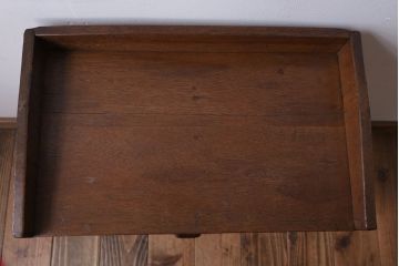 レトロ家具　昭和レトロ　古い木の小ぶりなアンティーク書類ケース(カルテケース)