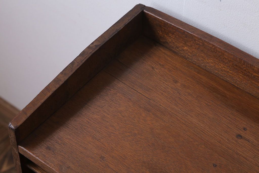 レトロ家具　昭和レトロ　古い木の小ぶりなアンティーク書類ケース(カルテケース)