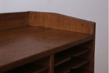 レトロ家具　昭和レトロ　古い木の小ぶりなアンティーク書類ケース(カルテケース)