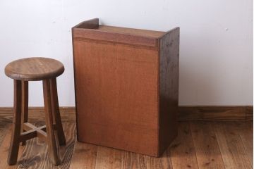 レトロ家具　昭和レトロ　古い木の小ぶりなアンティーク書類ケース(カルテケース)