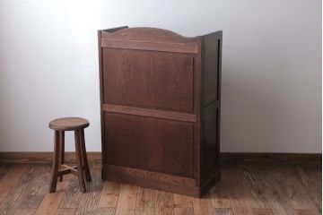 アンティーク家具　和製アンティーク　象嵌入り!モダンな高級ブックケース(本箱)
